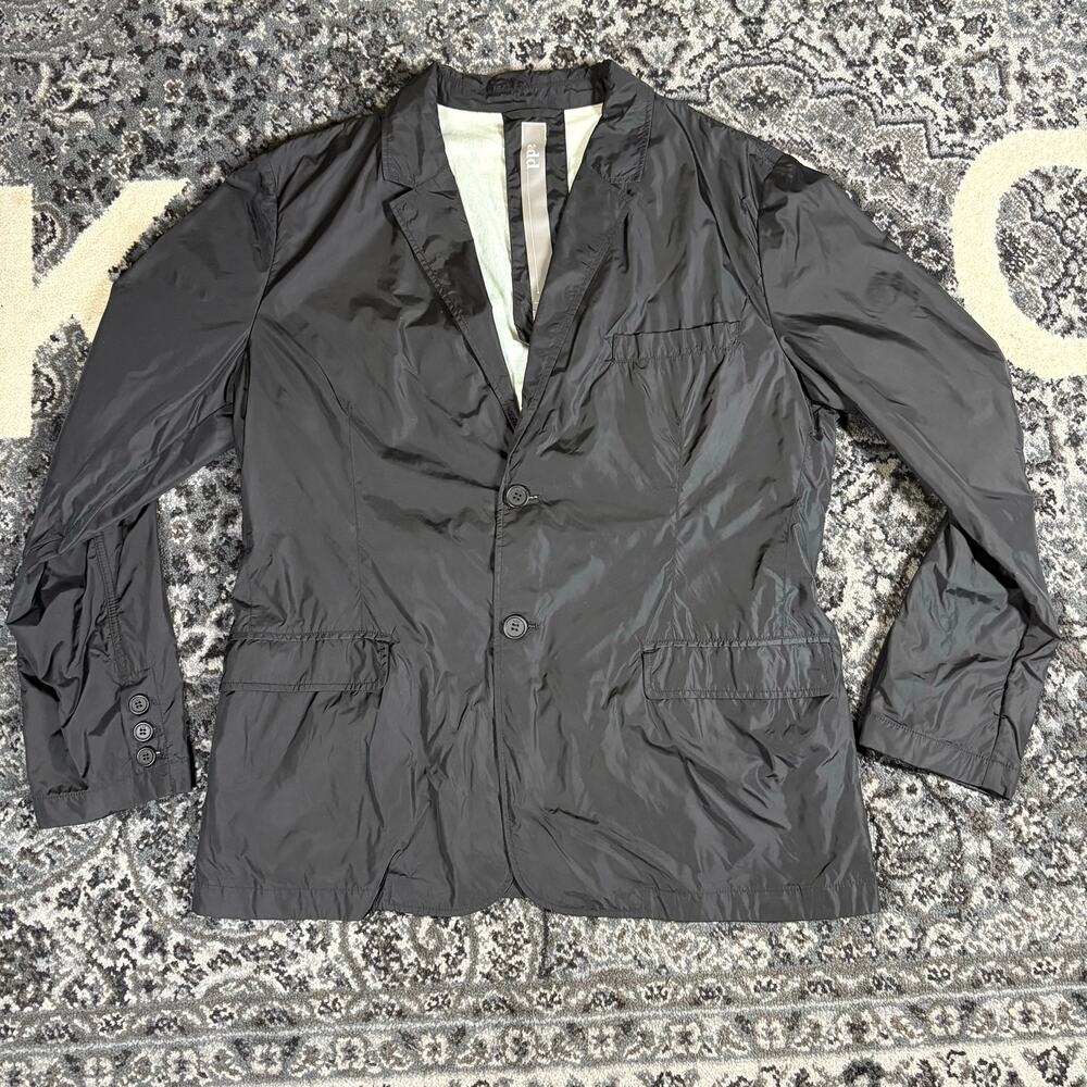 ADD Men's Nylon Blazer Jacket Size 42 Black Preowned Rare